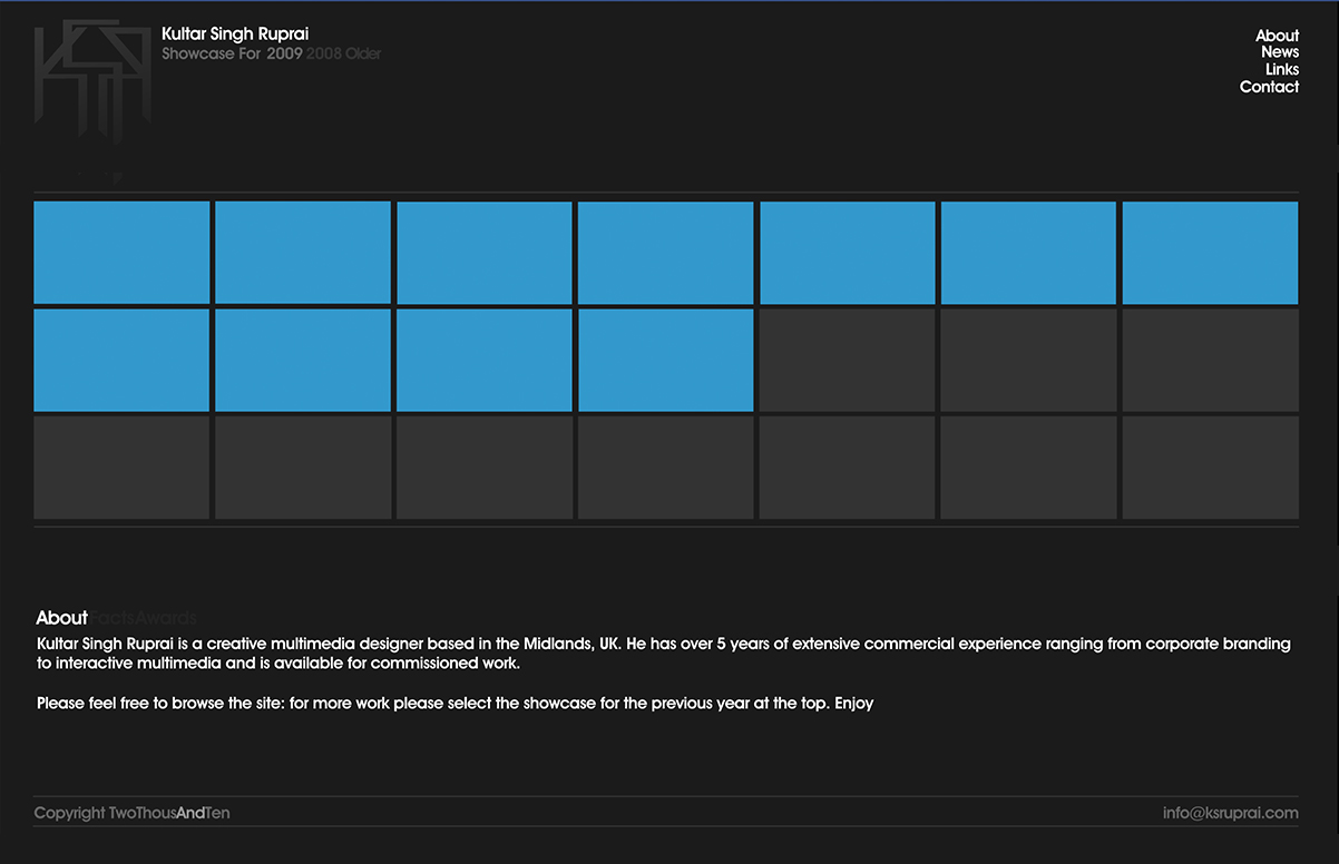 Old preview of KSRuprai website portfolio V2