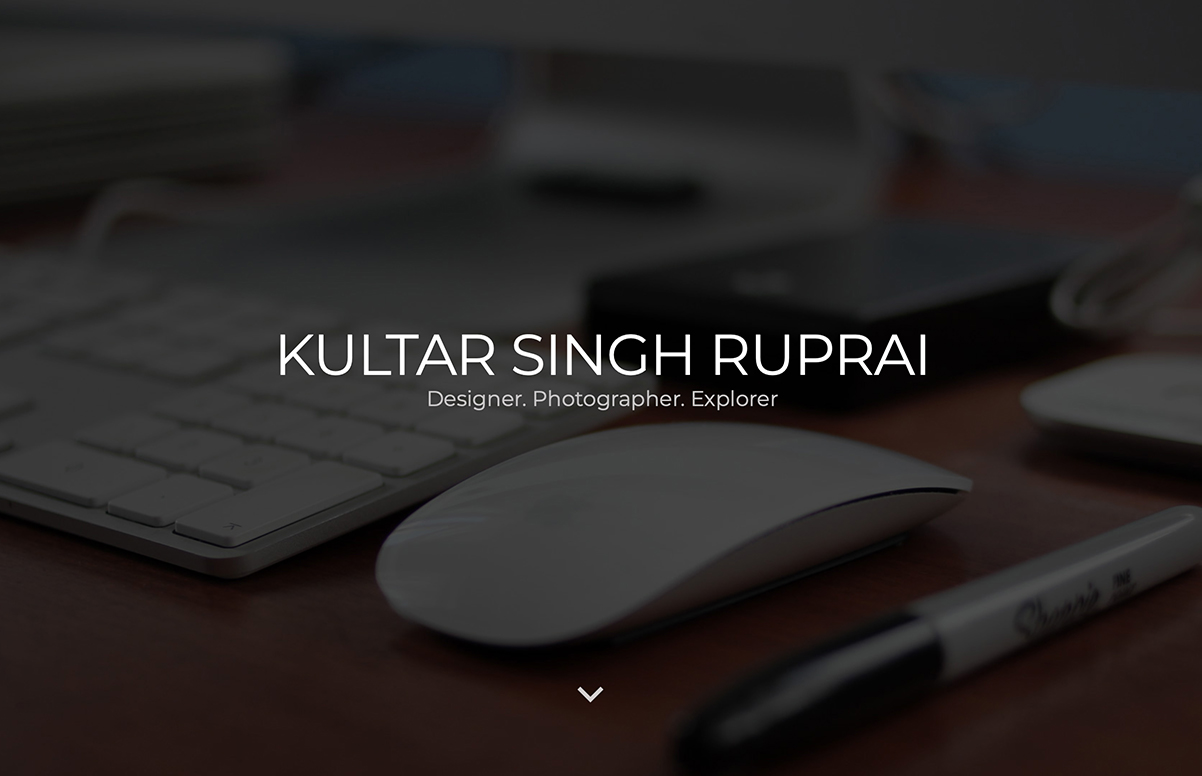 Old preview of KSRuprai website portfolio V5