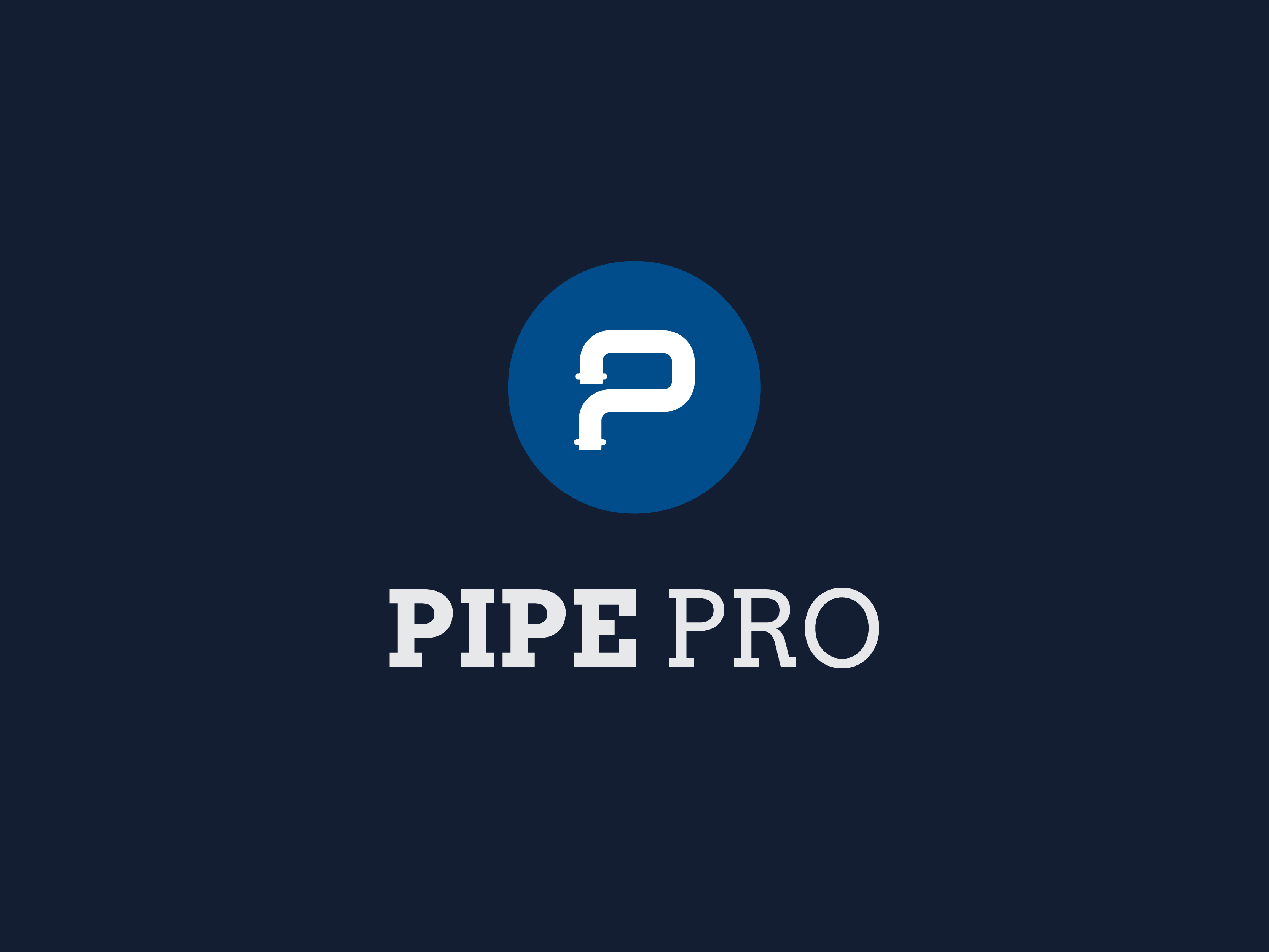 Pipe Pro primary logo design