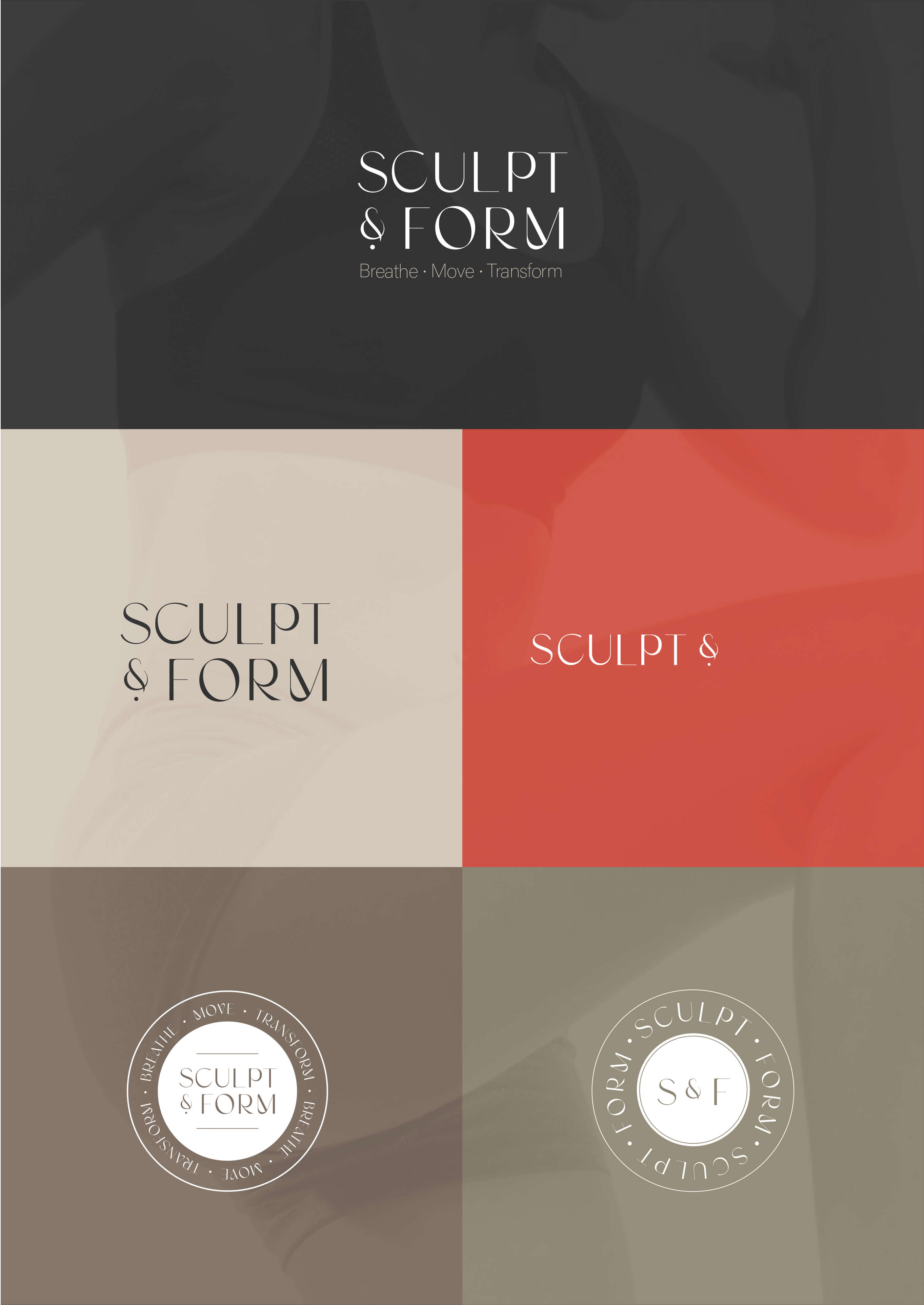 Logo variations for Sculpt & Form