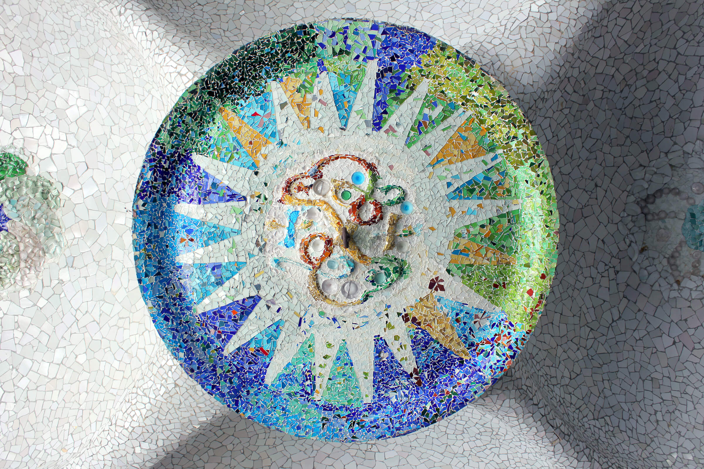 Park Guell aerial shot